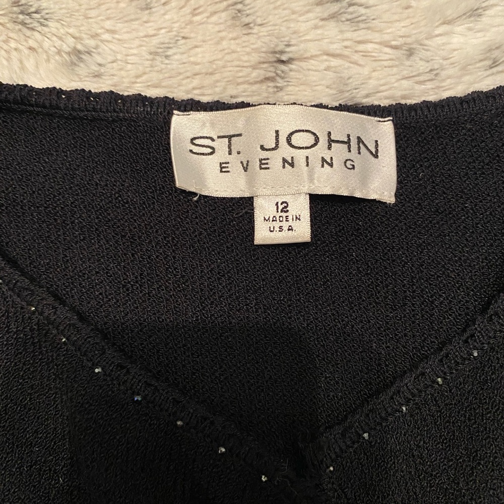 St John Evening beaded sweater size 12